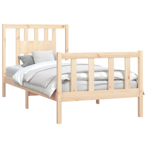 vidaXL Cadre de lit sans matelas bois de pin massif 90x200 cm