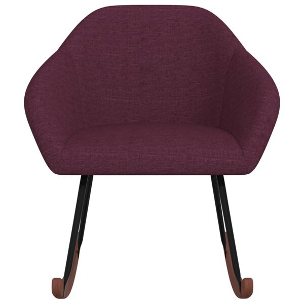 vidaXL Chaise &agrave; bascule Violet Tissu