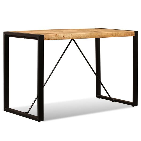 vidaXL Table &agrave; manger Bois de manguier brut 120 cm