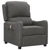 vidaXL Fauteuil de massage inclinable Gris fonc&eacute; Tissu