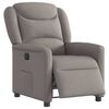 vidaXL Fauteuil inclinable &eacute;lectrique Taupe Tissu