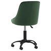 vidaXL Chaises pivotantes &agrave; manger lot de 4 vert fonc&eacute; velours