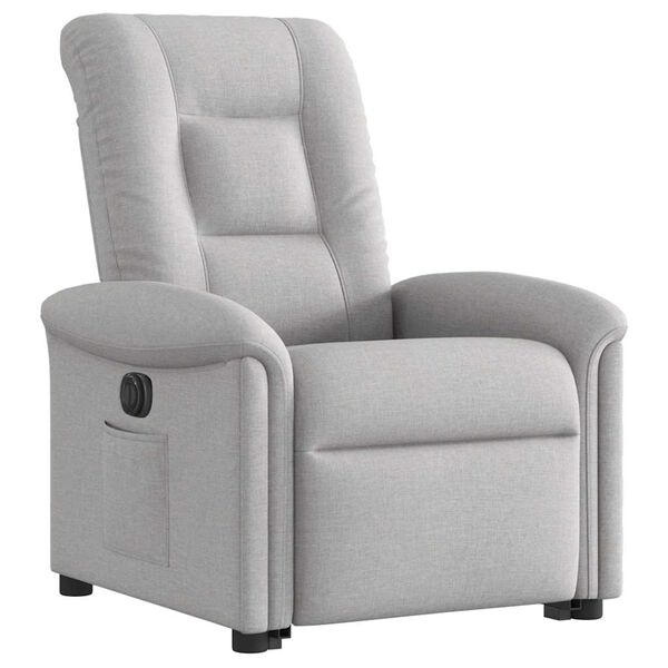 vidaXL Fauteuil inclinable &eacute;lectrique gris nuage tissu