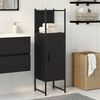 vidaXL Ensemble de mobilier de salle de bain avec étagère Chêne noir