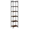 vidaXL Biblioth&egrave;que 6 niveaux ch&ecirc;ne marron 40x30x188cm bois ing&eacute;nierie