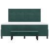 vidaXL Lit &agrave; ressorts avec matelas Vert fonc&eacute; 180 x 200 cm Velours