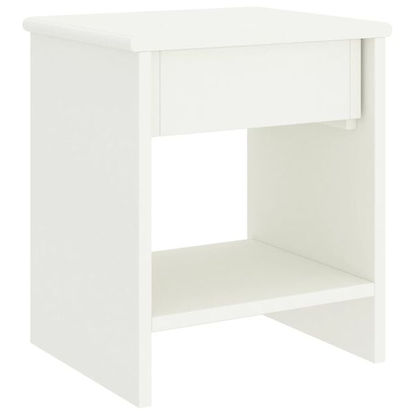 vidaXL Table de chevet Blanc 35x30x40 cm Bois de pin massif