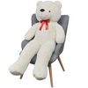 vidaXL Ourson en peluche XXL Blanc 135 cm