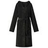 vidaXL Peignoir avec capuche Noir xl Flanelle