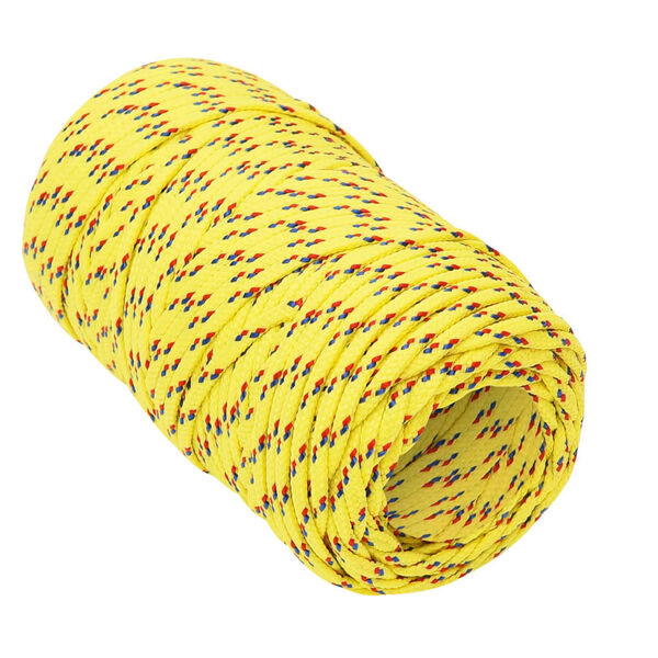 vidaXL Corde de bateau Jaune 2 mm 100 m Polypropyl&egrave;ne