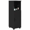 vidaXL Cabinet de salle de bain avec stockage Noir 30 x 35 x 95 cm