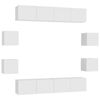vidaXL Ensemble de meubles TV 8 pcs Blanc Bois d'ing&eacute;nierie