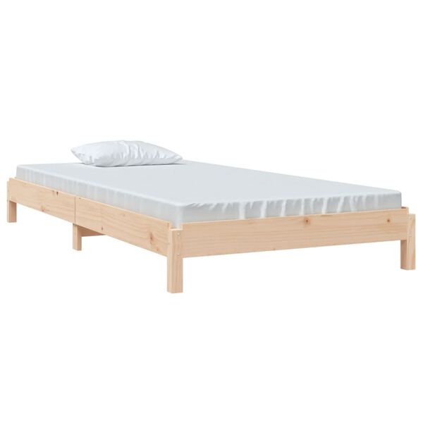 vidaXL Lit empilable sans matelas 75x190 cm bois pin massif