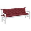 vidaXL Coussins de banc de jardin lot de 2 rouge bordeaux m&eacute;lang&eacute;