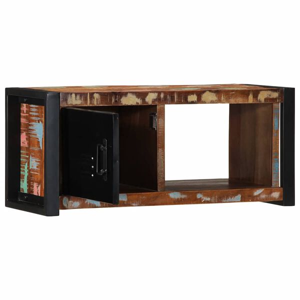 vidaXL Meuble TV 80x30x35 cm bois massif de récupération