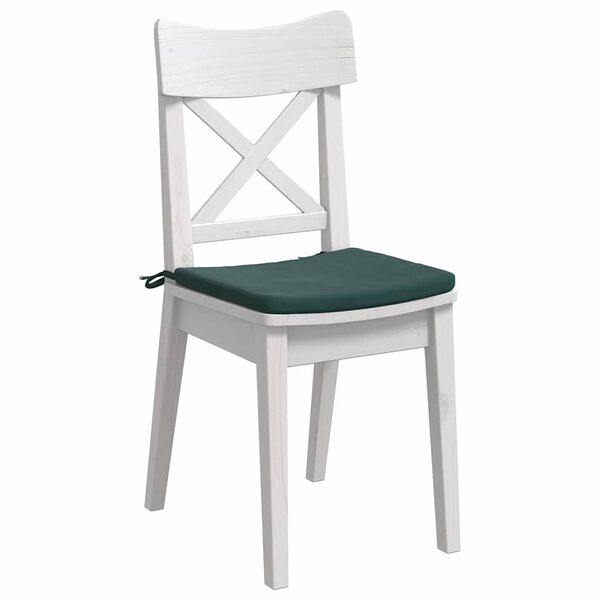 vidaXL Coussins de siège 4 pcs Vert foncé 40 x 40 x 3 cm Velours