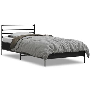 vidaXL Cadre de lit sans matelas noir 90x200 cm