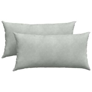 vidaXL Coussins de canap&eacute; 2 pcs Gris clair 80 x 40 cm