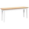 vidaXL Banc 110 cm blanc bois massif caoutchouc