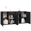 vidaXL Buffet Noir 160x36x75 cm Bois d'ing&eacute;nierie