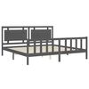 vidaXL Cadre de lit sans matelas gris 200x200 cm bois massif de pin