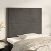 vidaXL T&ecirc;te de lit Gris fonc&eacute; 90x5x118/128 cm Velours