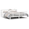 vidaXL Cadre de lit avec t&ecirc;te de lit sans matelas blanc 200x200 cm