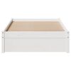 vidaXL Cadre de lit sans matelas blanc 90x190 cm bois de pin massif