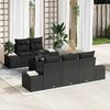 vidaXL Ensemble de canap&eacute; de jardin avec coussin 6 pcs Noir polyrotin