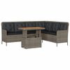 vidaXL Salon de jardin 2 pcs avec coussins Gris R&eacute;sine tress&eacute;e