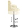 vidaXL Tabourets de bar lot de 2 cr&egrave;me tissu