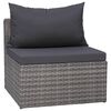 vidaXL Salon de jardin 6 pcs et coussins et oreillers Résine tressée