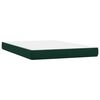 vidaXL Sommier &agrave; lattes de lit et matelas et LED vert fonc&eacute; 160x210cm velours