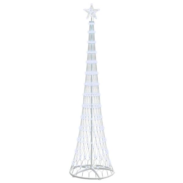 vidaXL Arbre de No&euml;l LED Blanc froid 70 x 70 x 250 cm M&eacute;tal