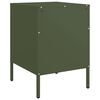 vidaXL Table de chevet vert olive 36x39x50,5 cm acier