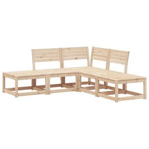 vidaXL Salon de jardin 5 pcs bois de pin massif