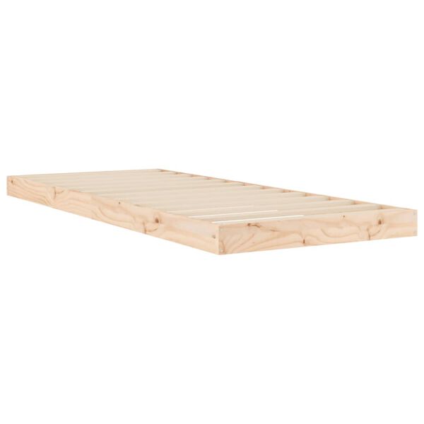 vidaXL Cadre de lit sans matelas 75x190 cm bois de pin massif