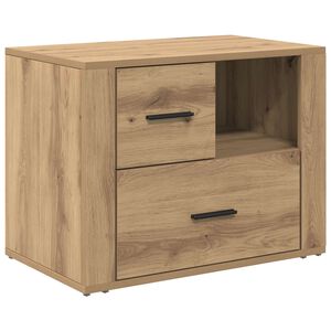vidaXL Cabinet de chevet avec tiroir Ch&ecirc;ne artisanal 35 x 60 x 50 cm