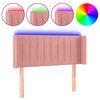 vidaXL T&ecirc;te de lit &agrave; LED Rose 83x16x78/88 cm Velours