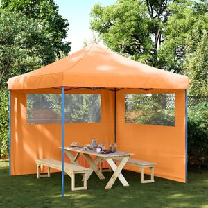 vidaXL Tente de r&eacute;ception pliable escamotable avec 2 parois lat&eacute;rales