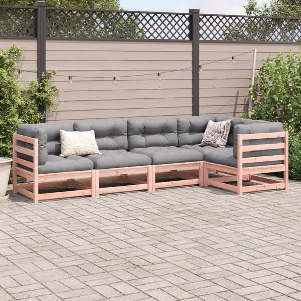 vidaXL Salon de jardin 5 pcs bois massif sapin de douglas