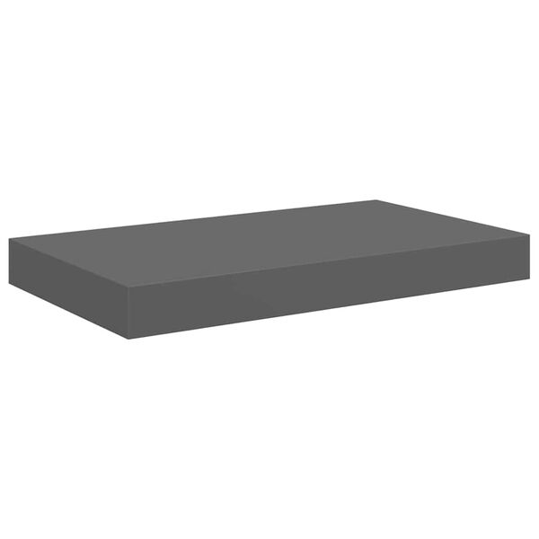 vidaXL &Eacute;tag&egrave;re murale flottante Gris brillant 40x23x3,8 cm MDF