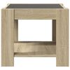 vidaXL Table basse avec LED ch&ecirc;ne sonoma 53x53x45 cm bois d'ing&eacute;nierie