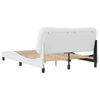 vidaXL Cadre de lit sans matelas Hvar blanc 140x190 cm similicuir