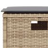 vidaXL Ensemble &agrave; manger de jardin avec coussins 5pcs Beige poly rotin