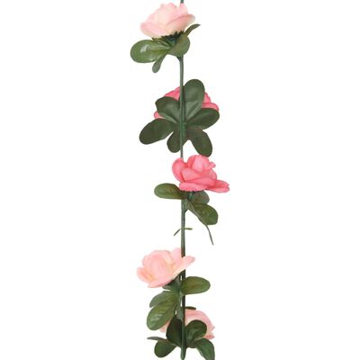 vidaXL Guirlandes de fleurs de Noël 6 pcs rose 240 cm