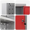 vidaXL Set de Cabinet d'Outils et Pegboard avec &eacute;tag&egrave;re 4 pcs Rouge