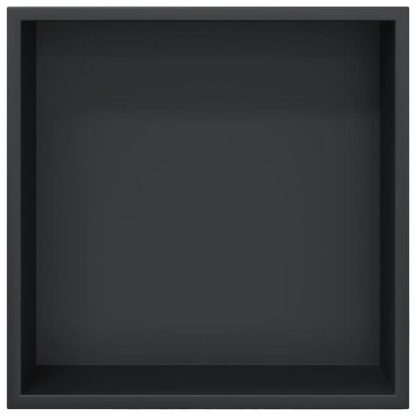 vidaXL Niche de douche noir mat 32x32x9 cm acier inoxydable