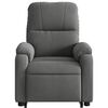 vidaXL Fauteuil inclinable de massage gris foncé tissu microfibre