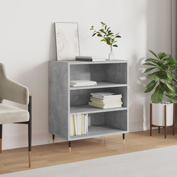 vidaXL Buffet gris b&eacute;ton 57x35x70 cm bois d'ing&eacute;nierie